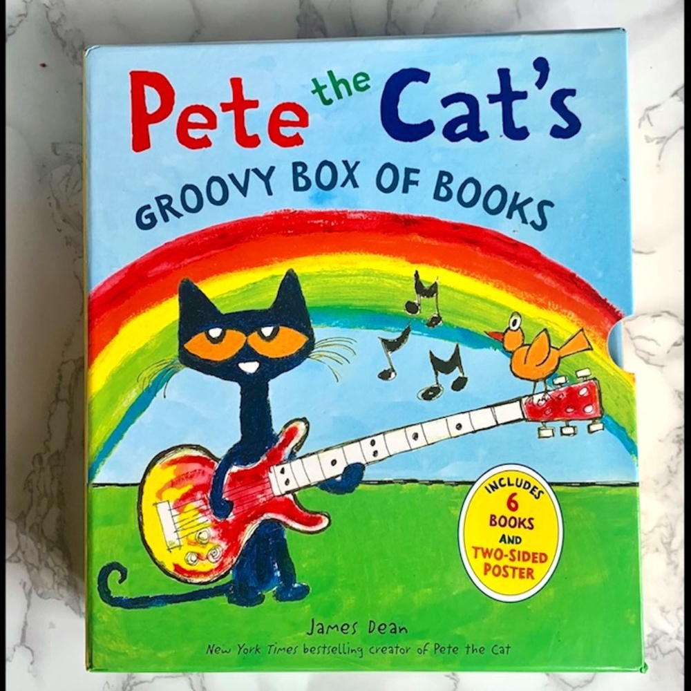 Pete the Cat's Groovy Box of Books - Set of 6 Hardcover with Box cover